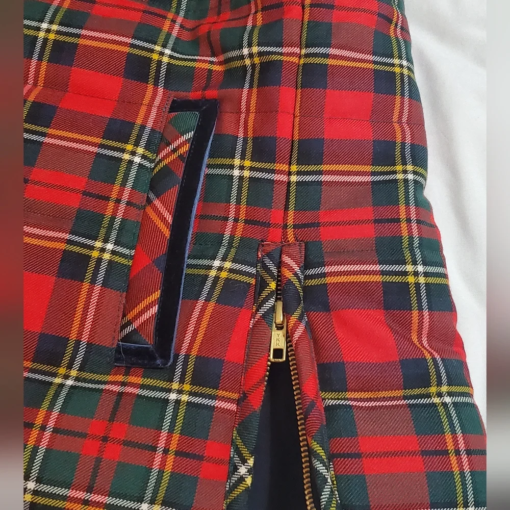 J. Crew Women's Red and Green Plaid Vest - Picture 4 of 4
